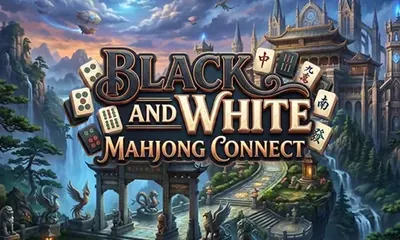 Black and White Mahjong Connect game cover