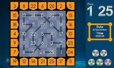 Daily 1 to 25 game cover