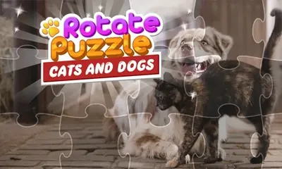 Rotate Puzzle: Cats and Dogs, naslovna slika igre